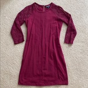 Maroon lace dress
